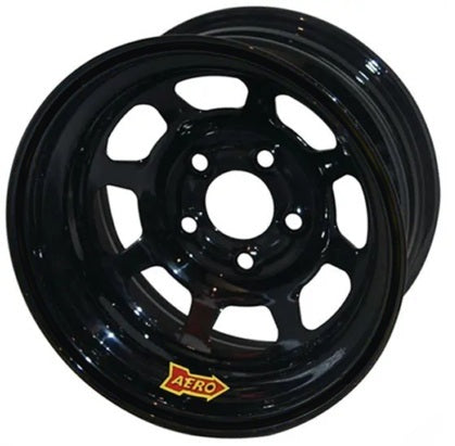 Aero Race Wheels Wheel - 58-Series - 15 x 10 in - 4.000 in Backspace - 5 x 4.75 in Bolt Pattern - Steel - Black Powder