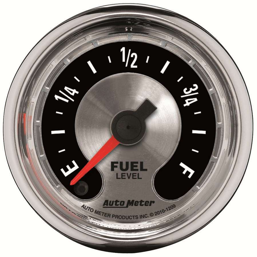 Autometer Fuel Level Gauge - American Muscle - 0-280 OHM - Electric - Analog - Full Sweep - 2-1/16 in Diameter -