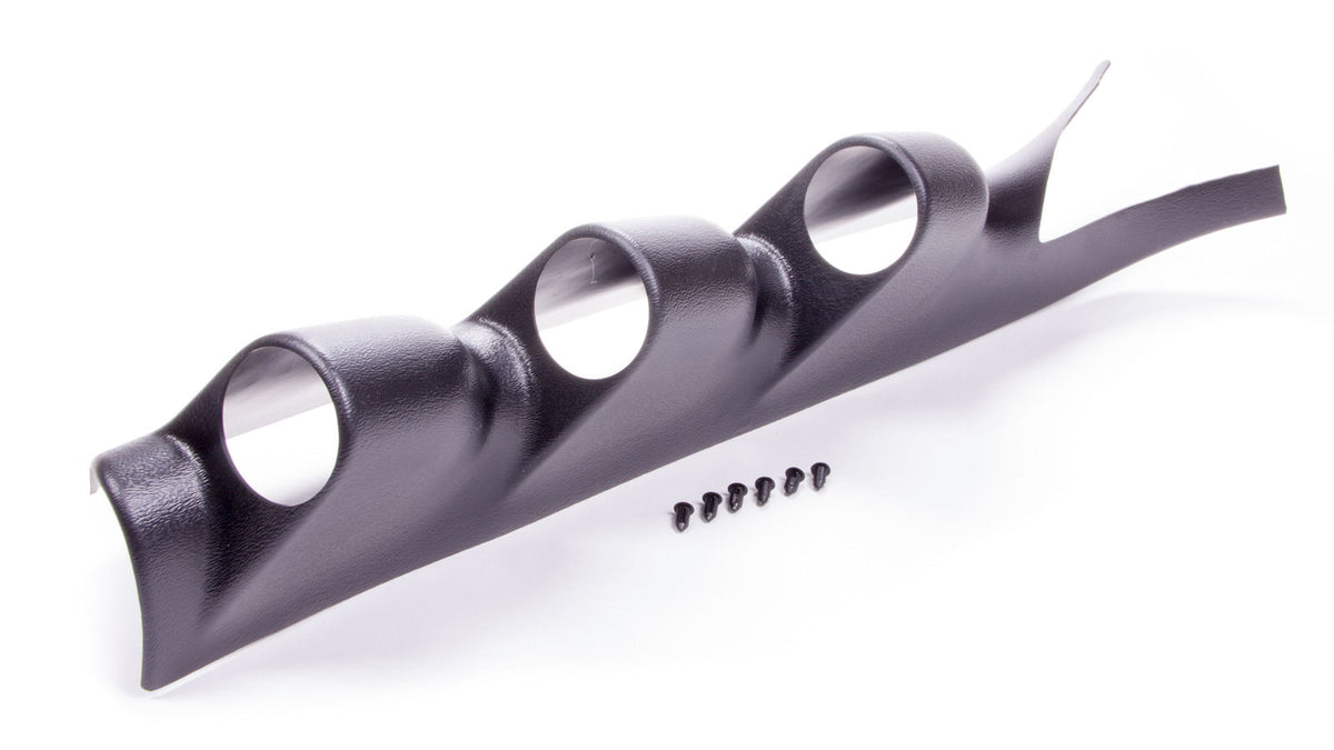 Autometer Gauge Pod - Three 2-1/16 in Diameter Gauges - Full Pillar - Plastic - Black - Hard Top - Ford Mustang
