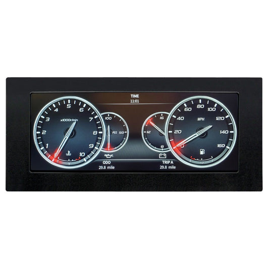Autometer Gauge Kit - Digital - Invision - LCD - Plastic - Black - Universal - Kit