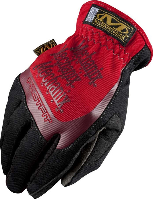 Mechanix Wear Shop Gloves - FastFit - Elastic Cuff - Synthetic Leather - Black / Red - X-Large - Pair