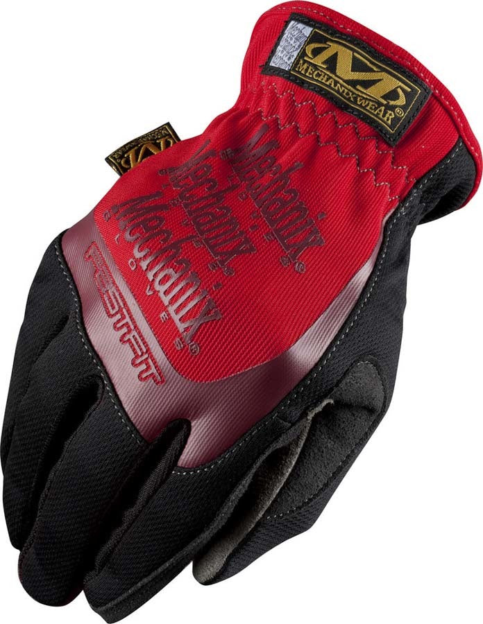 Mechanix Wear Shop Gloves - FastFit - Elastic Cuff - Synthetic Leather - Black / Red - 2X-Large - Pair