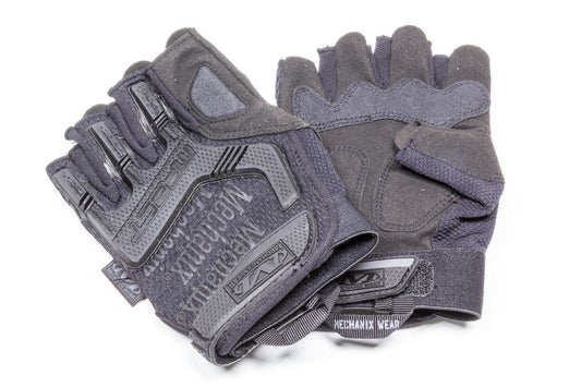 Mechanix Wear Shop Gloves - M-Pact Fingerless - Reinforced Knuckles - Padded Palm - Hook and Loop Closure - Black -