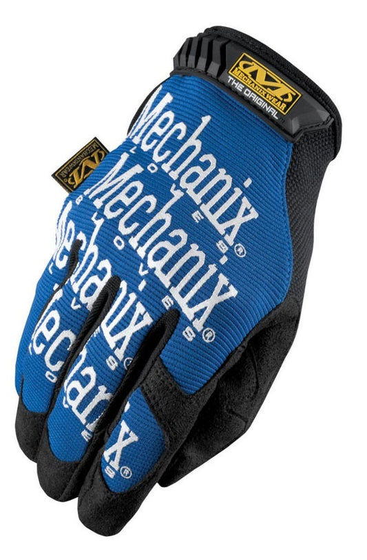Mechanix Wear Shop Gloves - The Original - Hook and Loop Closure - Spandex / Synthetic Leather - Black / Blue -