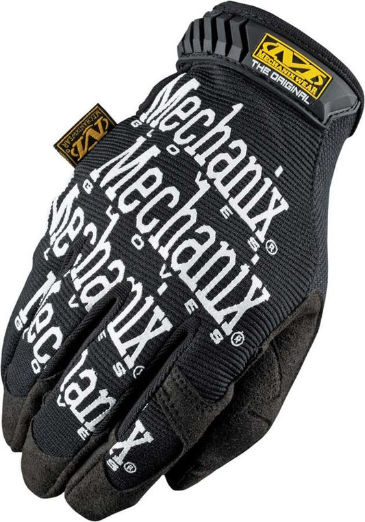 Mechanix Wear Shop Gloves - The Original - Hook and Loop Closure - Spandex / Synthetic Leather - Black - X-Small - Pair