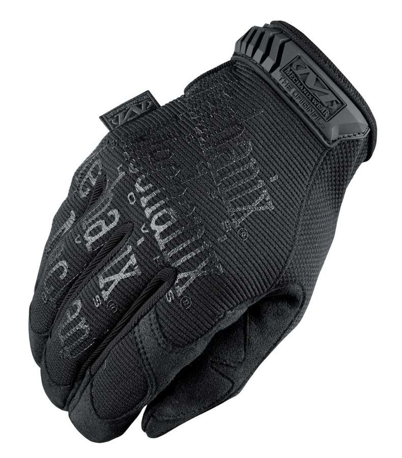 Mechanix Wear Shop Gloves - The Original - Hook and Loop Closure - Spandex / Synthetic Leather - Covert Black - Large