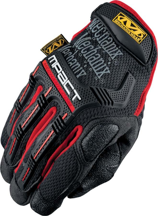 Mechanix Wear Shop Gloves - M-Pact - Reinforced Fingertips and Knuckles - Padded Palm - Hook and Loop Closure - Black