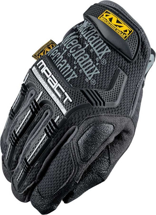 Mechanix Wear Shop Gloves - M-Pact - Reinforced Fingertips and Knuckles - Padded Palm - Hook and Loop Closure - Black