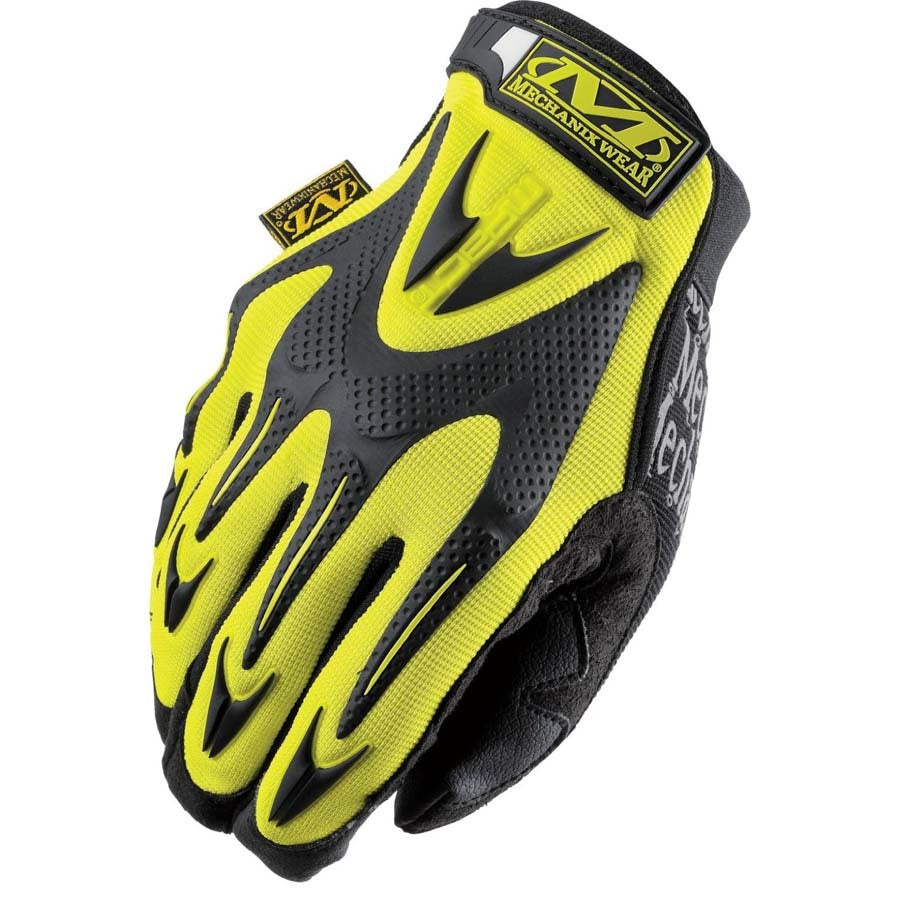 Mechanix Wear Shop Gloves - M-Pact - Reinforced Fingertips and Knuckles - Padded Palm - Hook and Loop Closure - Hi-Vis