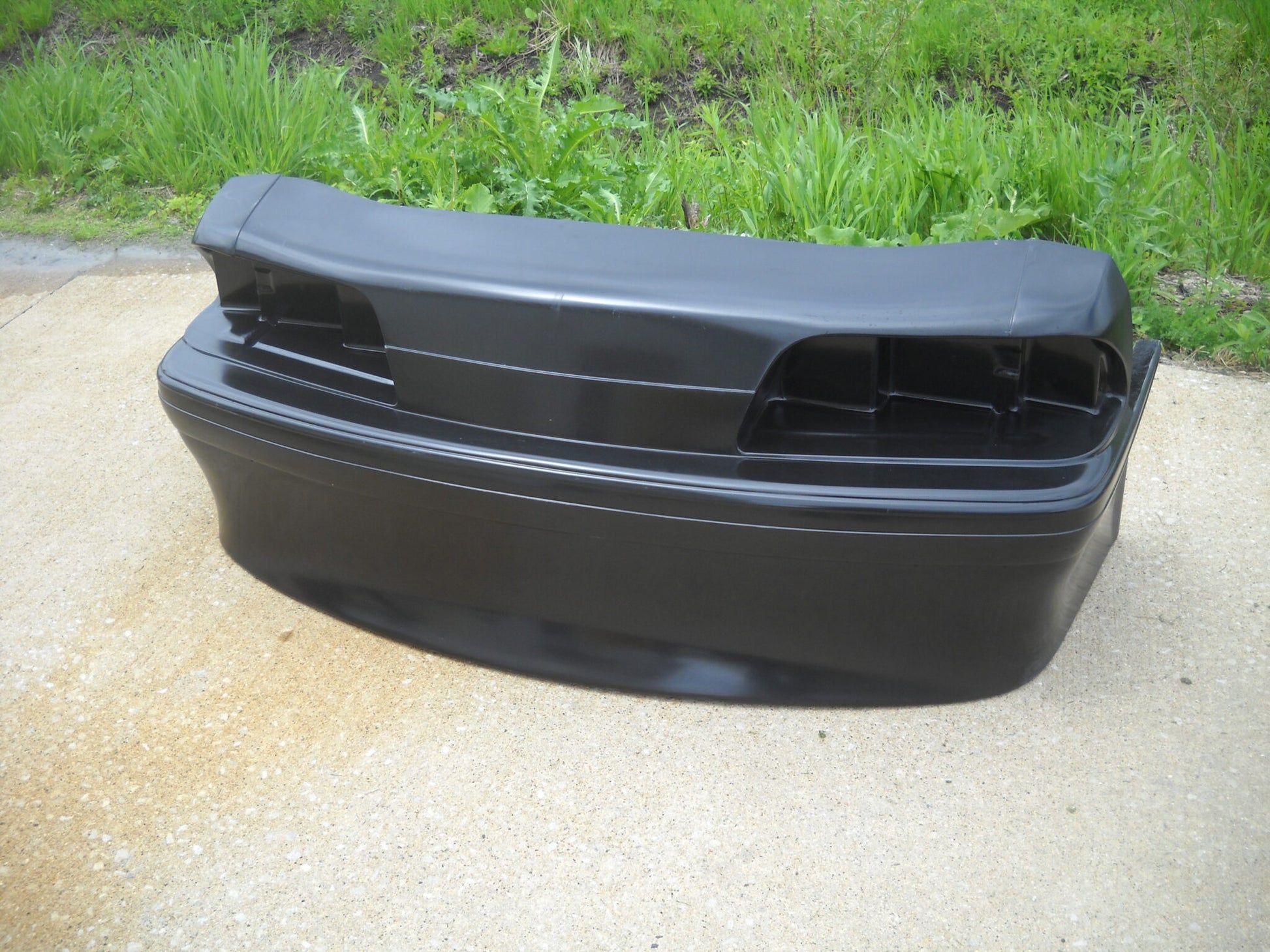 1987-1993 Mustang GT Front Fiberglass Bumper With 10" Spoiler & Built In Headlight Buckets - Glasstek B9028 product image