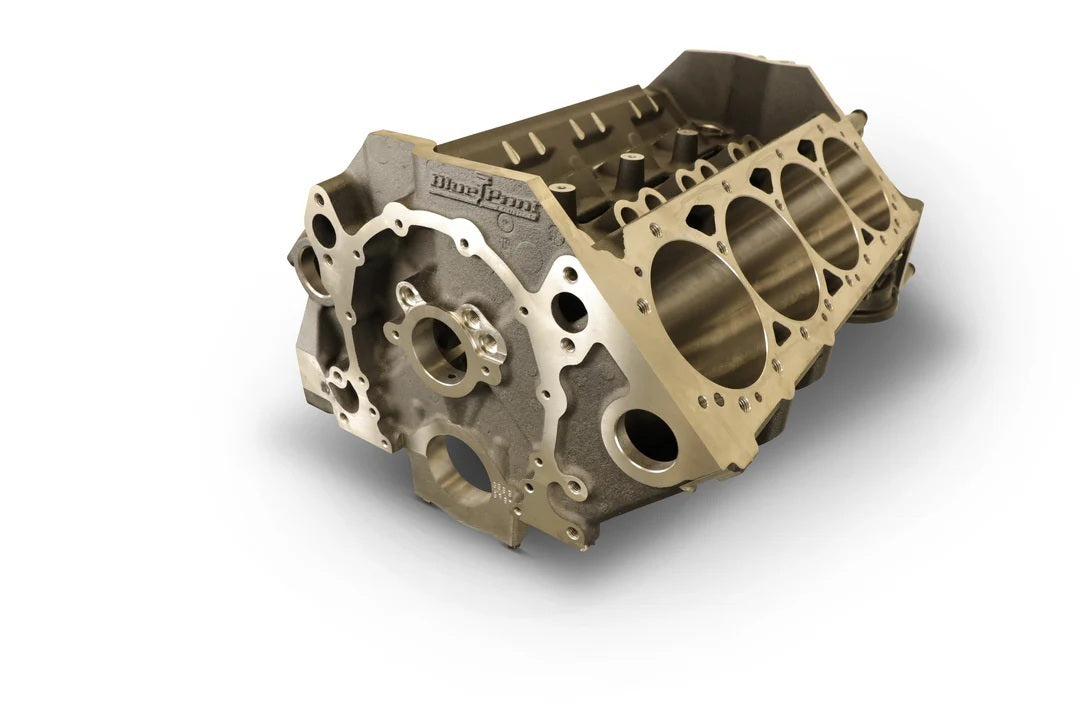 Blueprint Engines Engine - Bare Block - 4.125 in Bore - 9.025 in Deck - 350 Main - 4-Bolt Main - 1-Piece Seal - Billet