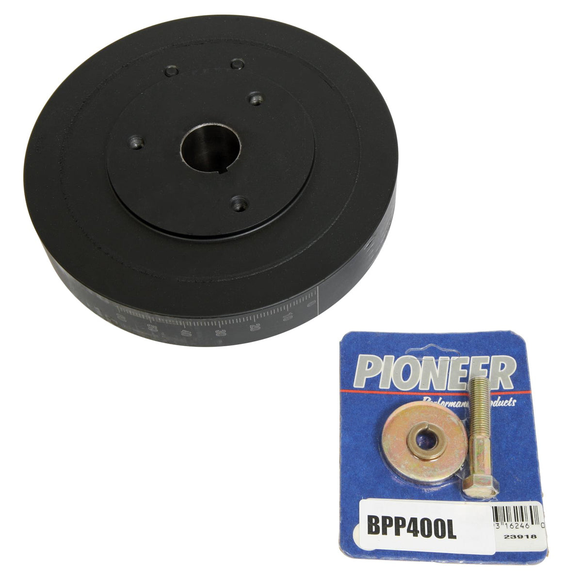 Blueprint Engines Harmonic Balancer - 8.000 in OD - Steel - Black Zinc - External Balance - Small Block Chevy - Each
