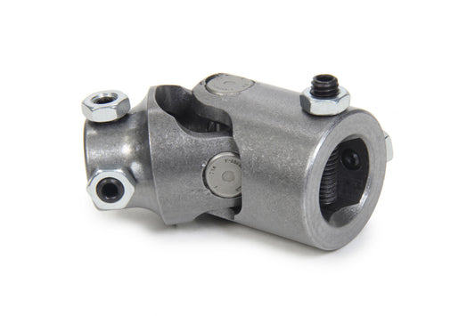 Borgeson Steering Universal Joint - Single Joint - 1 in Double D to 3/4 in Double D - Steel - Natural - Universal - Each