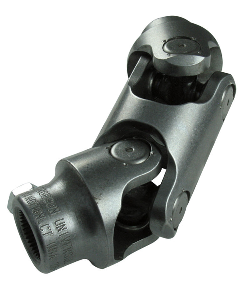 Borgeson Steering Universal Joint - Double Joint - 1 in Double D to 3/4 in Double D - Steel - Natural - Universal - Each