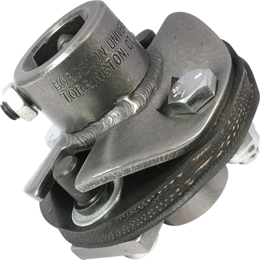 Borgeson Steering Rag Joint - 11/16 in 36 Spline to 3/4 in Double D - Steel - Natural - Universal - Each