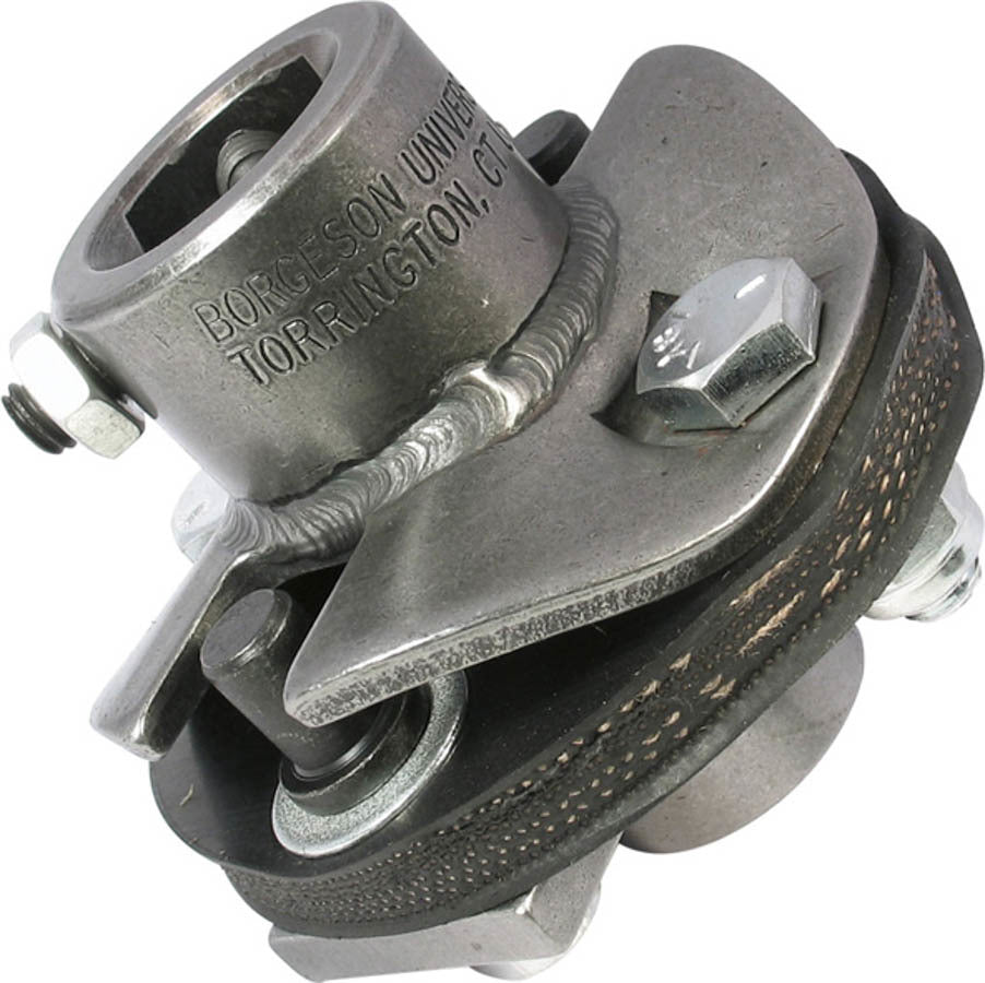 Borgeson Steering Rag Joint - 3/4 in 30 Spline to 1 in Double D - Steel - Natural - Universal - Each