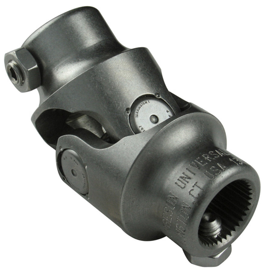 Borgeson Steering Universal Joint - Single Joint - 3/4 in Double D to 3/4 in Double D - Stainless - Natural -