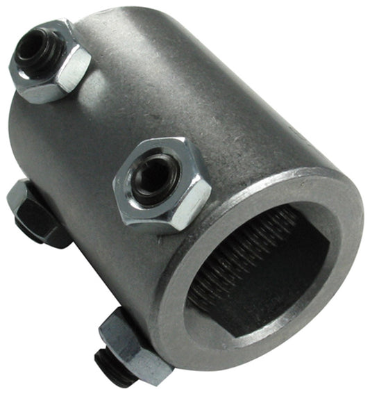 Borgeson Steering Shaft Coupler - 3/4 in Double D to 1 in Double D - Steel - Natural - Universal - Each