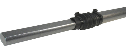 Borgeson Steering Shaft - Telescoping - 21 to 27 in Long - 3/4 in Double D - Steel - Natural - Universal - Each