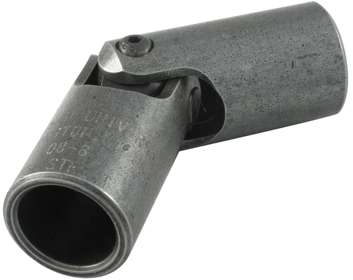 Borgeson Steering Universal Joint - Pin and Block - Single Joint - 1 in OD - 5/8 in Smooth to 5/8 in Smooth - Steel -