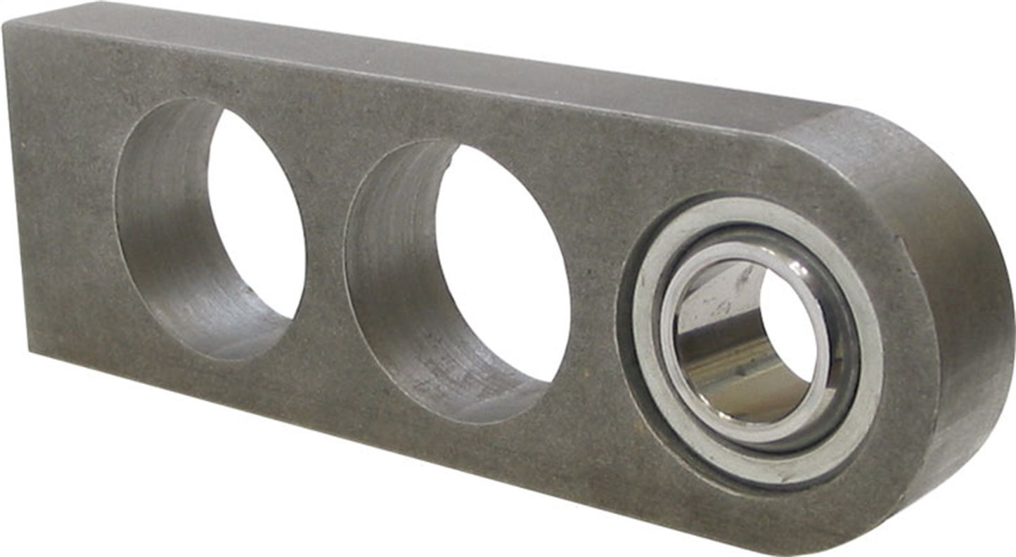 Borgeson Steering Support Bracket - Weld-On - 6 in Long - 3/4 in Spherical Rod End - Steel - Zinc Oxide - Universal -