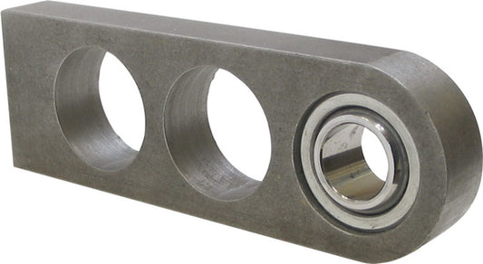 Borgeson Steering Support Bracket - Weld-On - 6 in Long - 3/4 in Spherical Rod End - Steel - Zinc Oxide - Universal -
