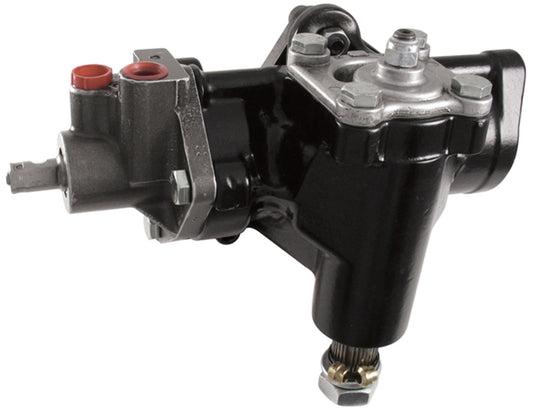 Borgeson Steering Box - Power - Delphi 600 Series - 14 to 1 Ratio - Iron - Black Paint - Chevy Car 1958-64 - Each