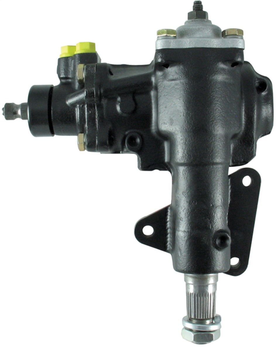 Borgeson Steering Box - Power - Delphi 600 Series - 16 to 1 Ratio - Iron - Black Paint - GM X-Body 1962-66 - Each