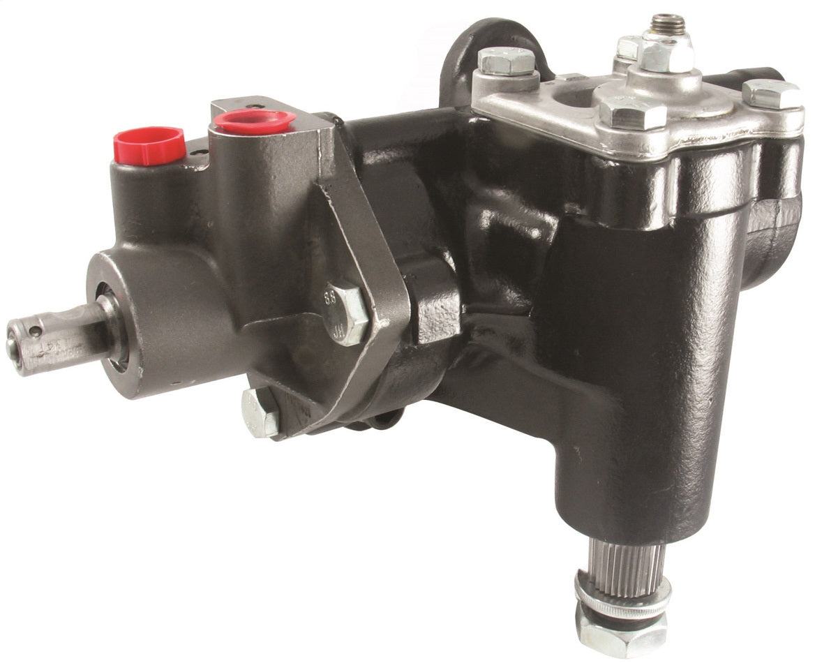 Borgeson Steering Box - Power - Delphi 600 - 14 to 1 Ratio - Iron - Black Paint - Ford Fullsize Car 1965-77 - Each