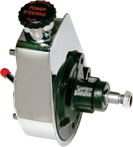 Borgeson Power Steering Pump - Saginaw - Steel - Chrome - Each