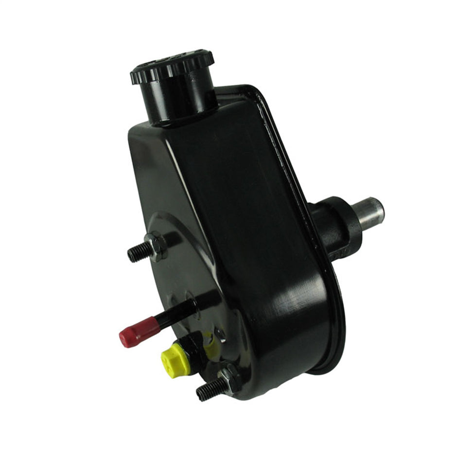 Borgeson Power Steering Pump - Saginaw P-Series - Steel - Black Powder Coat - Jeep 1975-91 - Kit