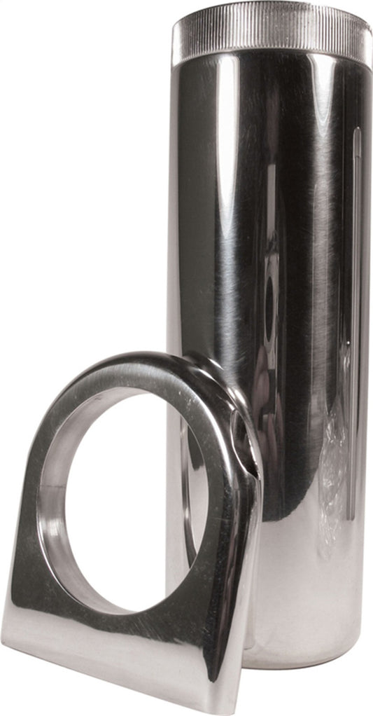 Borgeson Power Steering Reservoir - 7 in Tall x 2.5 in OD - 3/8 in NPT Male Inlet - 5/8 in NPT Male Outlet - Bracket /