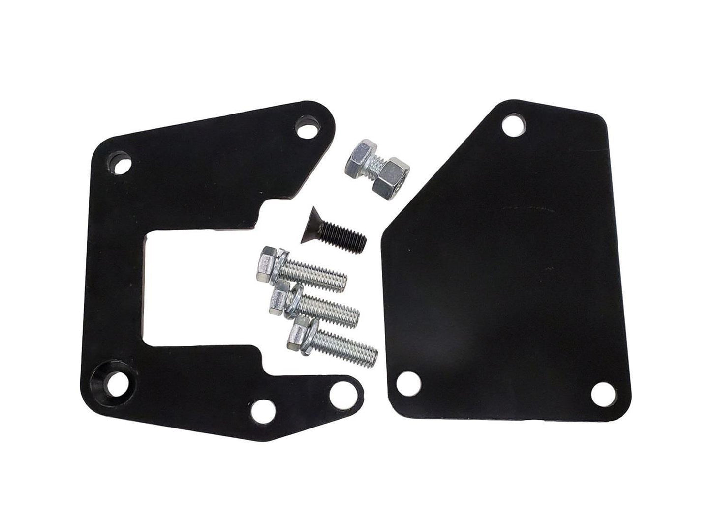 Borgeson Steering Box Mounting Bracket - Bolt-On - Hardware Included - Steel - Black Paint - Universal - Kit
