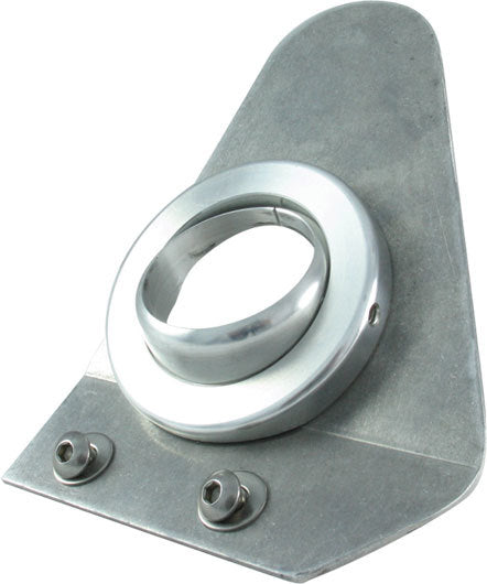 Borgeson Steering Column Bracket - Deluxe - 2 in Diameter Tube - Swivel - Mounting Plate - Aluminum - Polished - Chevy