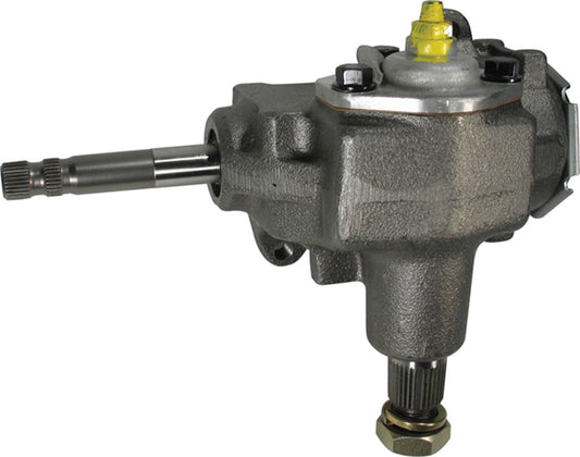 Borgeson Steering Box - Manual - Saginaw 525 - 24 to 1 Ratio - Iron - Black Paint - GM - Each