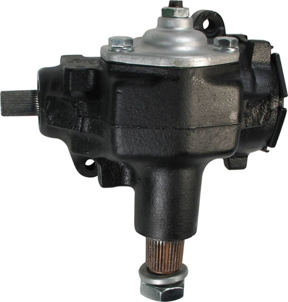 Borgeson Steering Box - Manual - Saginaw 525 - 24 to 1 Ratio - 3/4 in 36 Spline - Iron - Black Paint - GM - Each