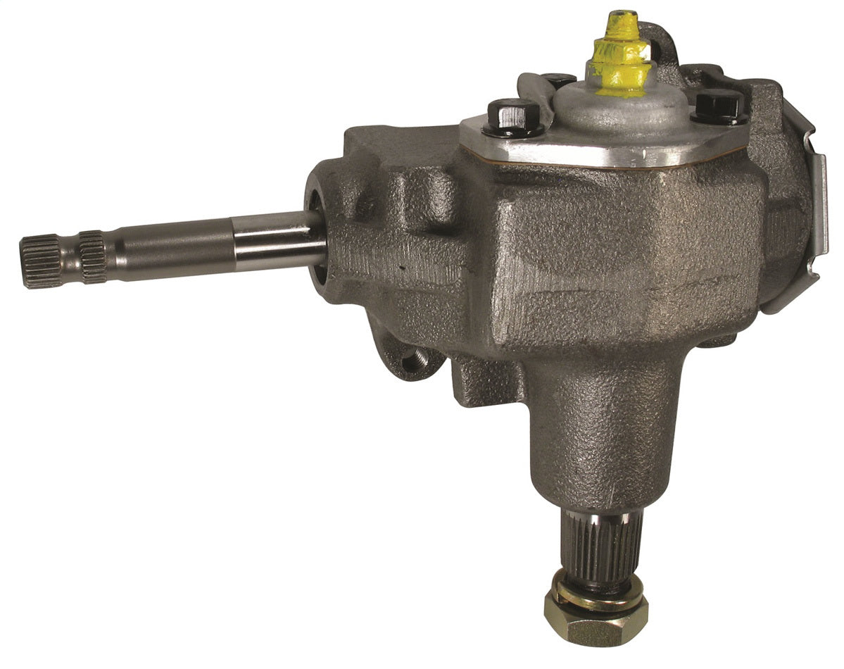 Borgeson Steering Box - Manual - Saginaw 525 - 16 to 1 Ratio - 3/4 in 36 Spline - Iron - Natural - GM - Kit