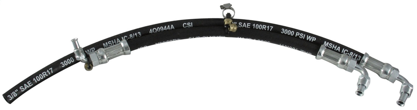 Borgeson Power Steering Hose Kit - Crimped Ends - Rubber / Steel - Ford Mustang 1974-78 Rack - GM Power Steering Pumps