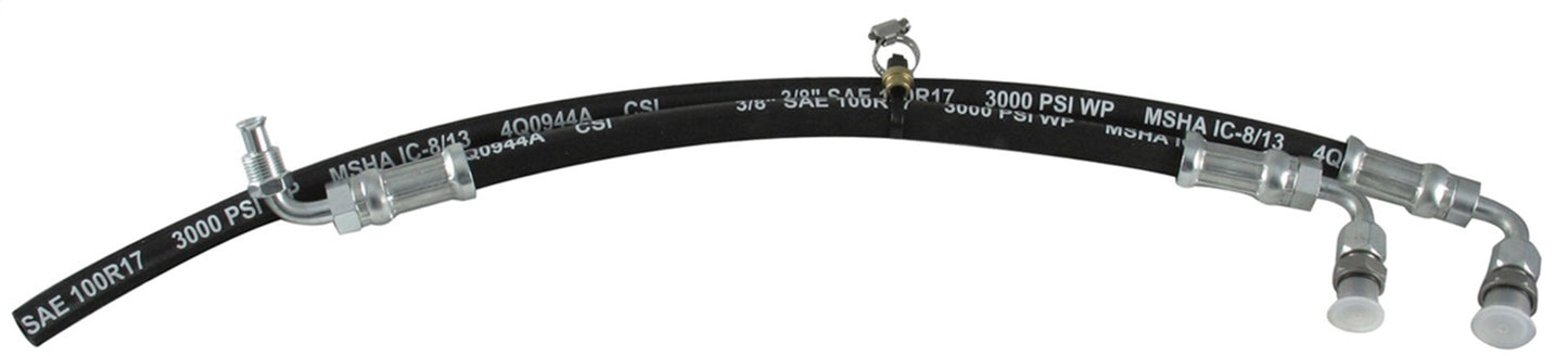 Borgeson Power Steering Hose Kit - Crimped Ends - Rubber / Steel - Ford Mustang 1979-97 Rack - GM Power Steering Pumps