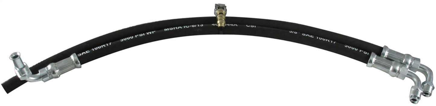 Borgeson Power Steering Hose Kit - Crimped Ends - Rubber / Steel - GM Steering Box - GM Power Steering Pumps - Kit