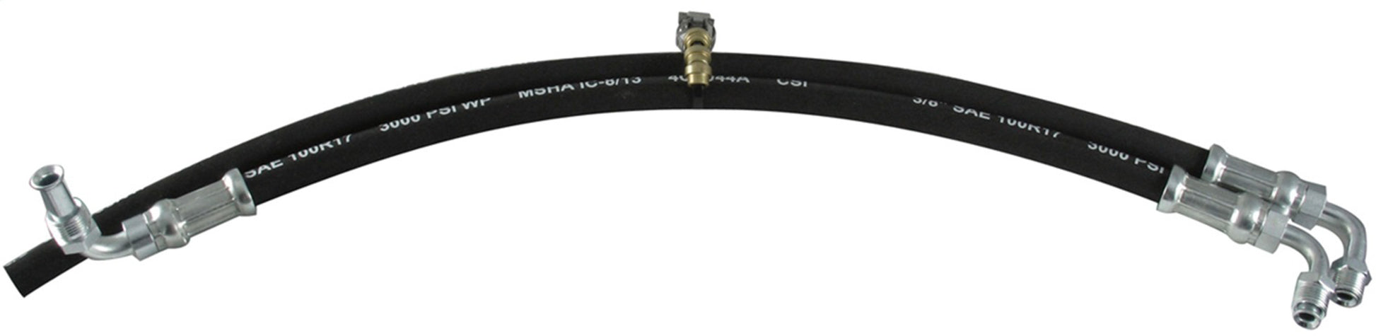 Borgeson Power Steering Hose Kit - Crimped Ends - Rubber / Steel - GM Steering Box - GM Power Steering Pumps - Kit