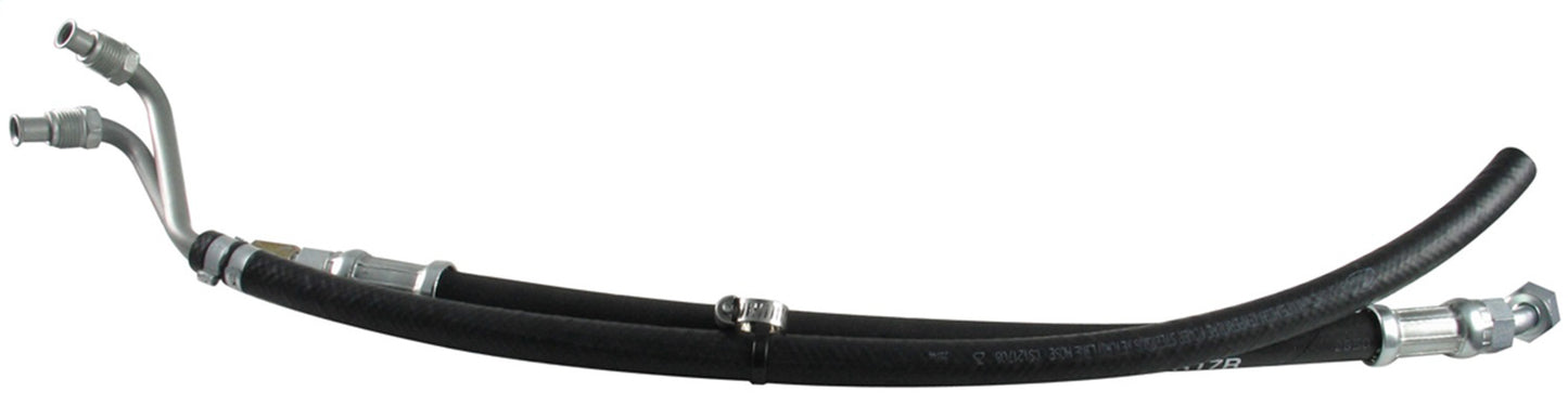 Borgeson Power Steering Hose Kit - Crimped Ends - Rubber / Steel - Borgeson Conversion Box - Ford Power Steering Pumps
