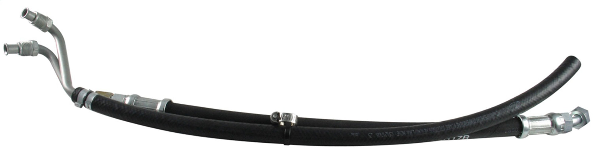 Borgeson Power Steering Hose Kit - Crimped Ends - Rubber / Steel - Borgeson Conversion Box - Ford Power Steering Pumps