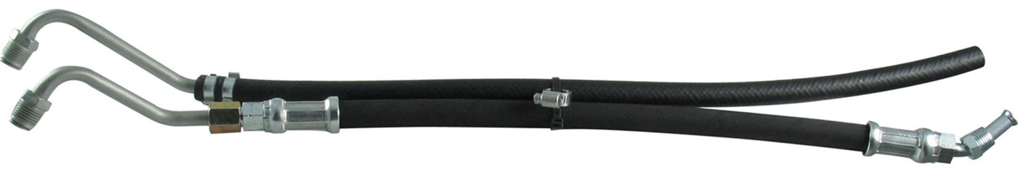 Borgeson Power Steering Hose Kit - Crimped Ends - Rubber / Steel - Borgeson Conversion Box - Saginaw Power Steering