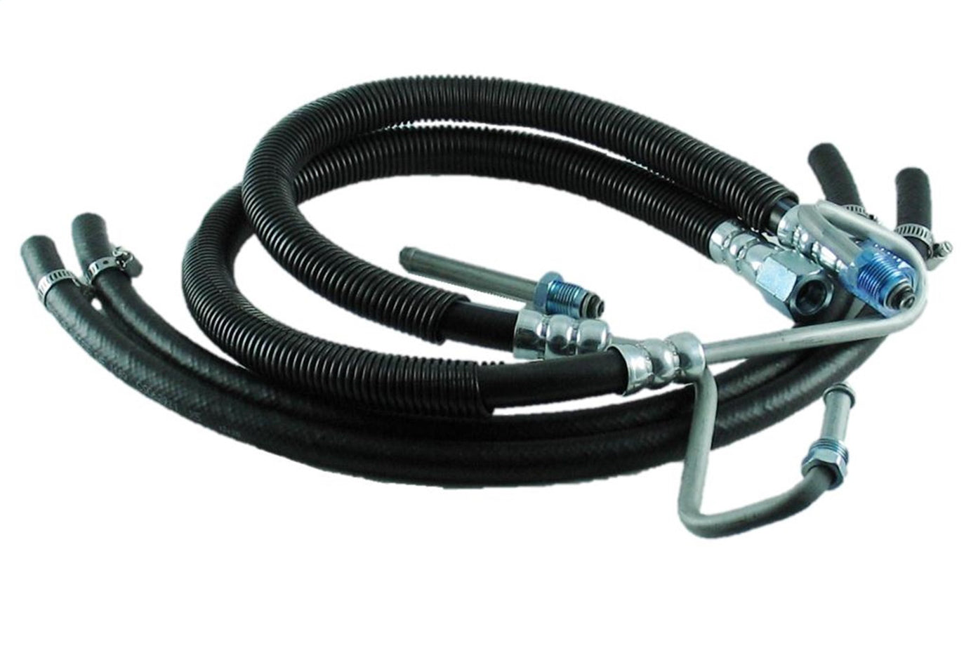 Borgeson Power Steering Hose Kit - Crimped Ends - Rubber / Steel - Dodge Diesel 1997-2002 - Kit