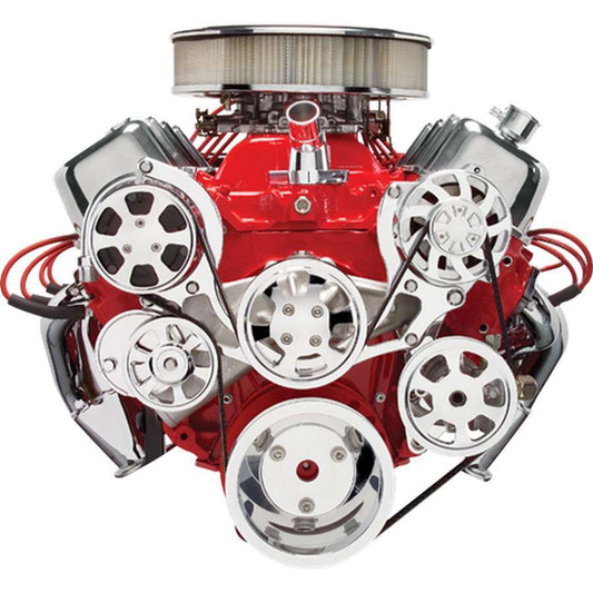 Billet Specialties Pulley Kit - Tru Trac - 6-Rib Serpentine - Aluminum - Polished - Big Block Chevy - Kit