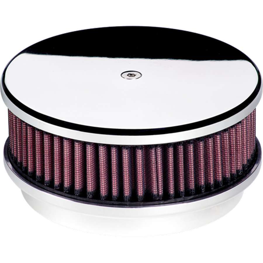 Billet Specialties Air Cleaner Assembly - 6.375 in Round - 2 in Element - 5-1/8 in Carb Flange - Raised Base -