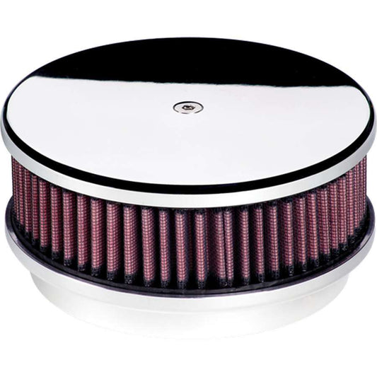 Billet Specialties Air Cleaner Assembly - 6.375 in Round - 2 in Element - 5-1/8 in Carb Flange - Raised Base -
