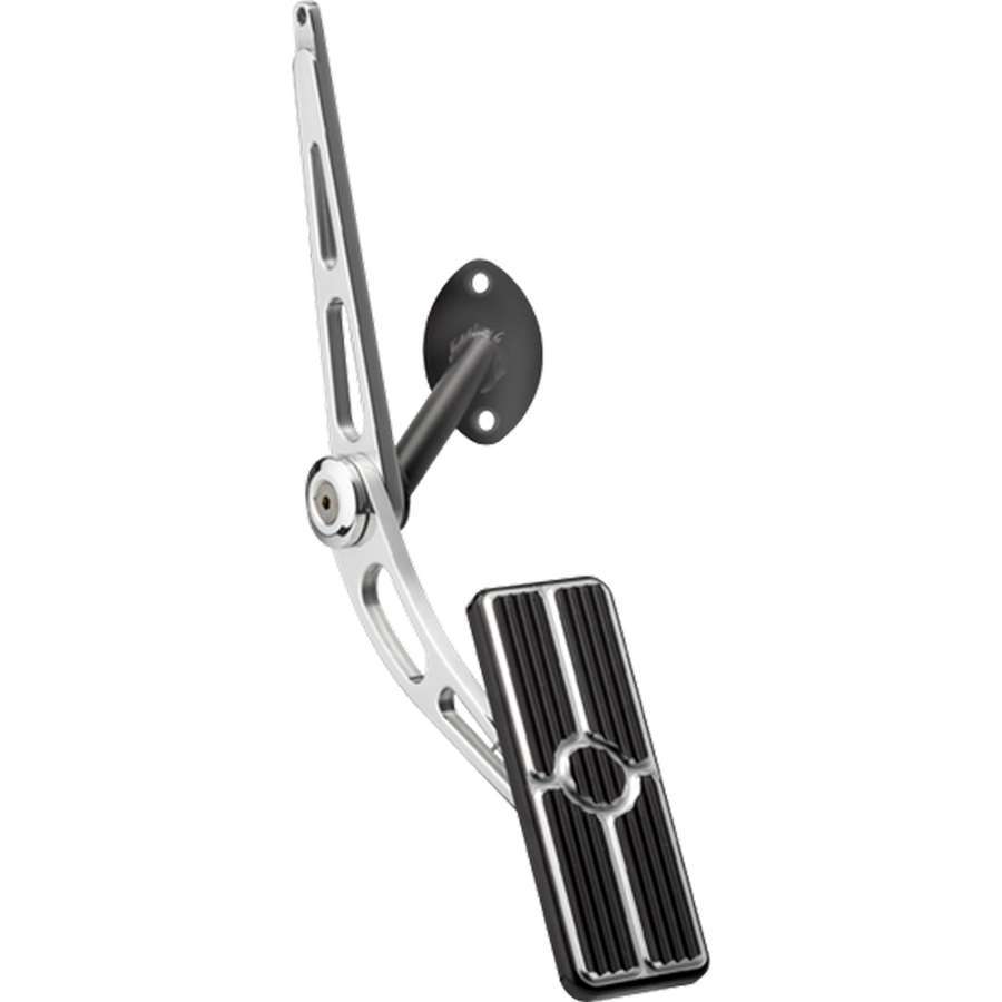Billet Specialties Pedal Assembly - Rectangle - Gas - Aluminum - Black Anodized / Polished - Chevy Fullsize Car