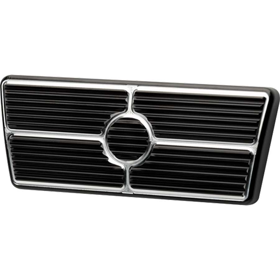 Billet Specialties Pedal Pad - Brake - 7 in Wide x 2-11/16 in Tall - Aluminum - Black Anodized - Power Brake - Chevy